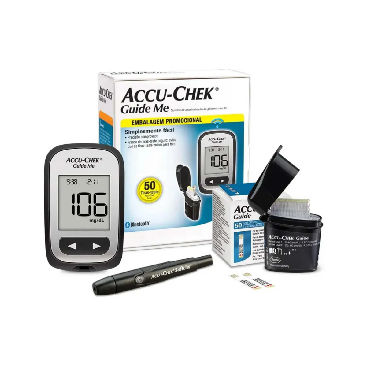 Kit Accu-Chek Guide Me Mg/Dl 50 Tiras